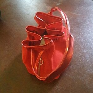 Maison Margiela MM6 Red Suede/Metalic Purse